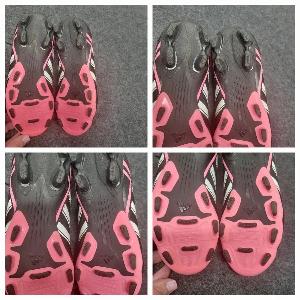 Adidas Q21025 Male Youth Soccer Cleats Black White Pink US 2 1/2 - Picture 15 of 15